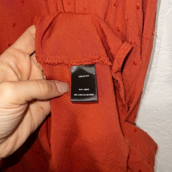 Torrid Acas Red Swiss Dot Linen Dress Size 0 / Large - Picture 9 of 11